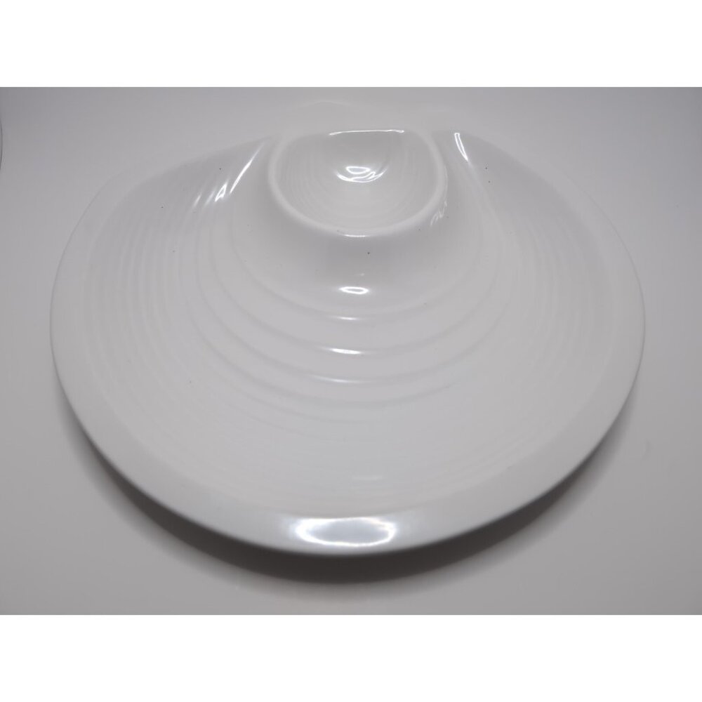 Gourmet Himark Kitchen Serving Platter Ceramic Seashell White Vintage Japan